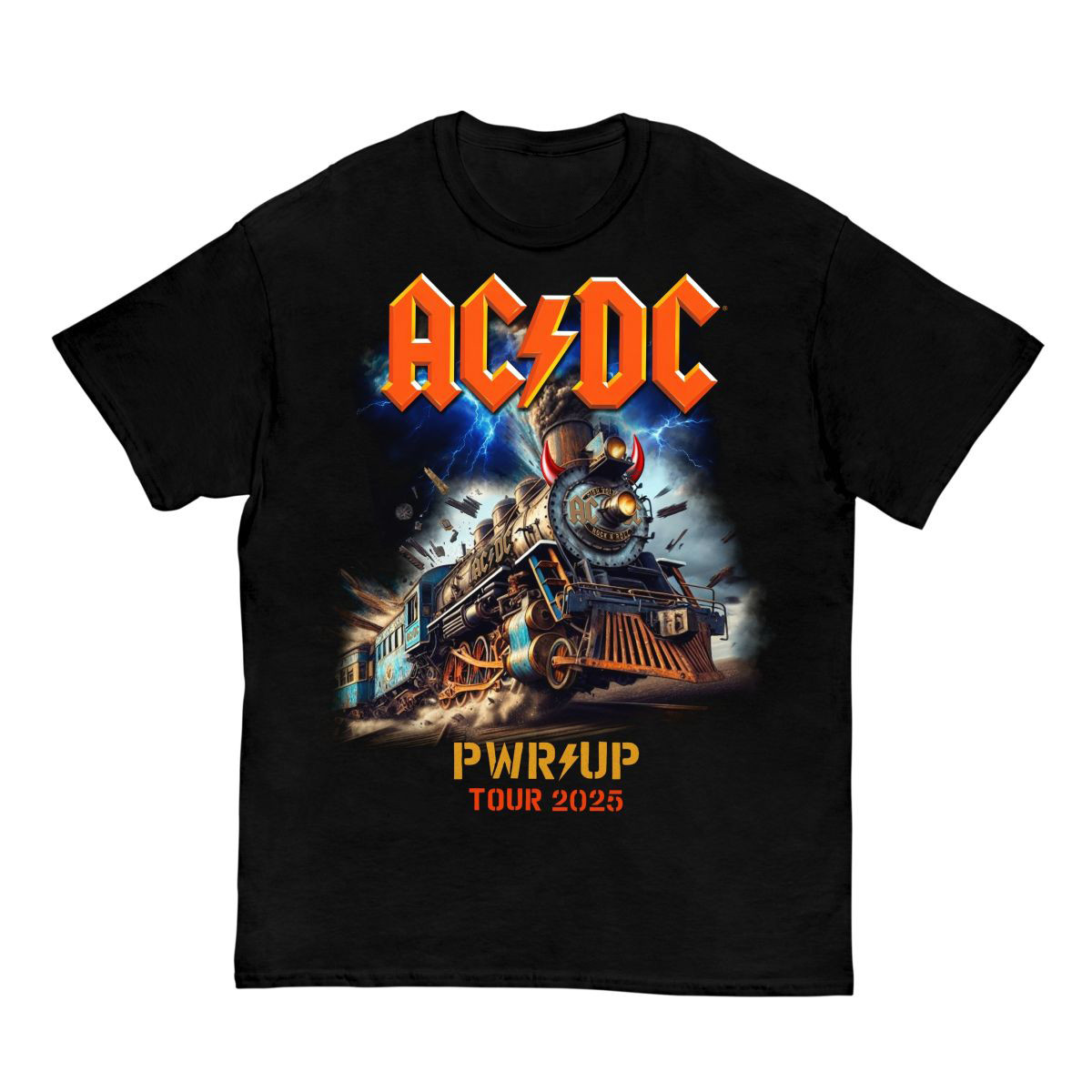 AC DC Rock N Roll Train PWR UP Tour T-Shirt Special Present For Mum
