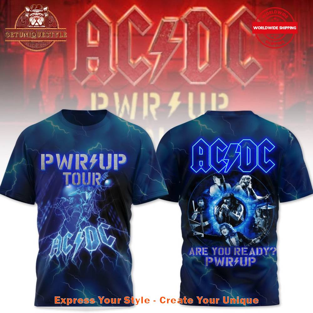AC/DC Are You Ready PWR/UP Up Tour T-shirt Premium Merchandise