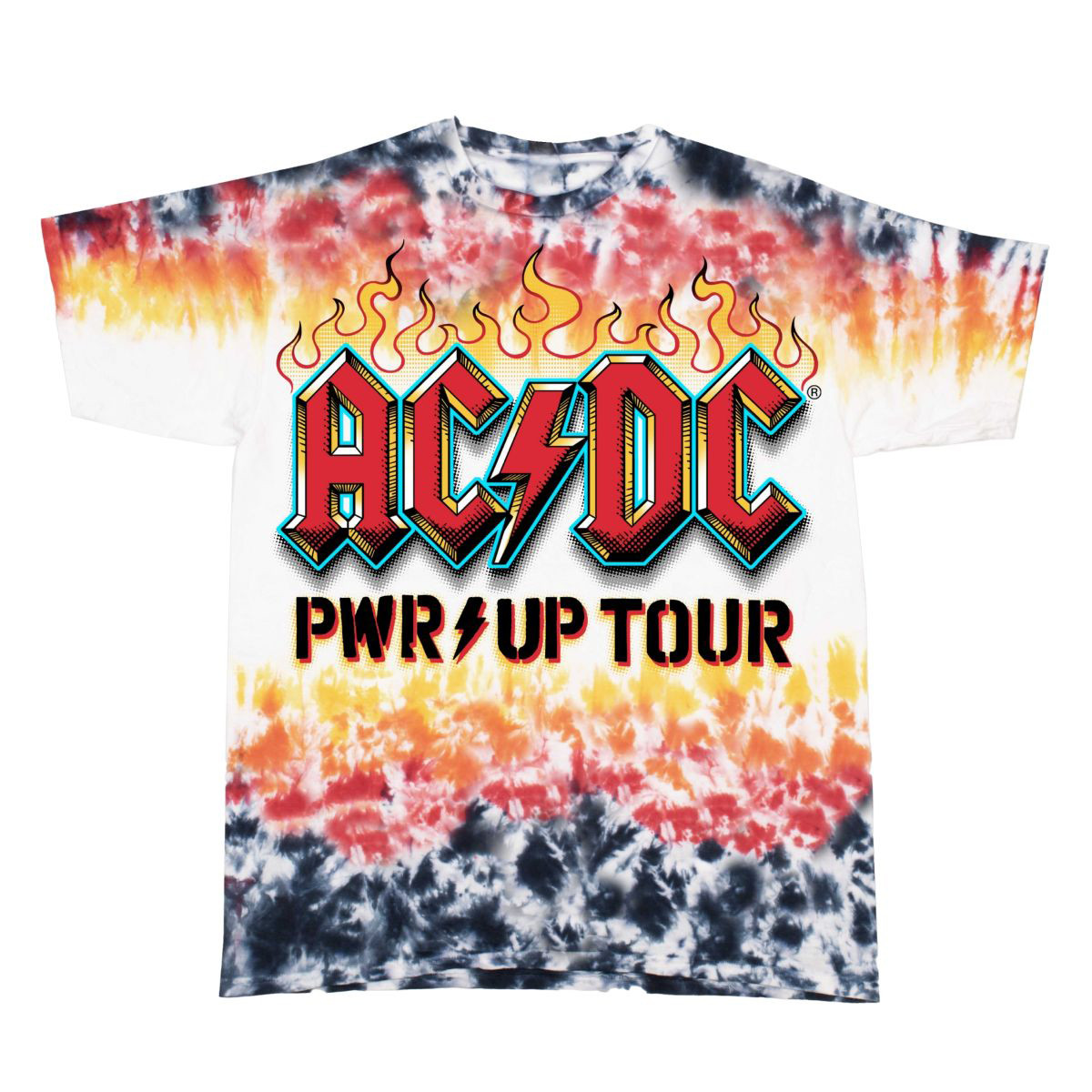 ACDC PWR UP Tour Tie Dye T-Shirt Motherâ€™s Day Gifts For Grandma