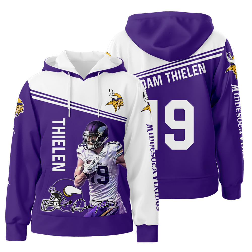 Adam Thielen Minnesota Vikings 3D All Over Print Hoodie Zip-Up Hoodie