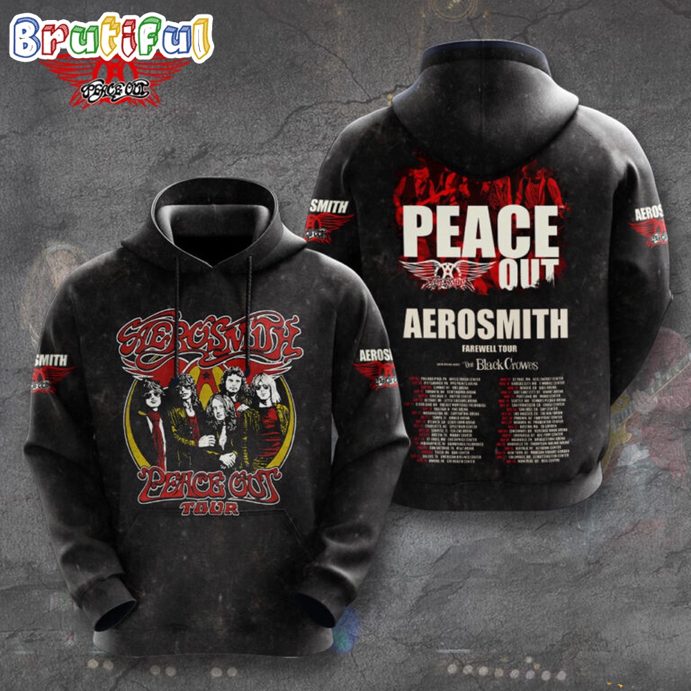 Aerosmith Peace Out Farewell Tour Schedule Hoodie