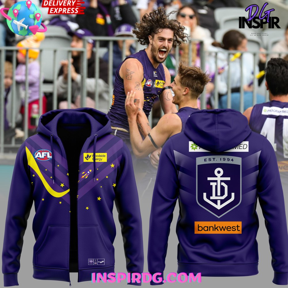 AFL Fremantle Dockers Purple Zipper Hoodie