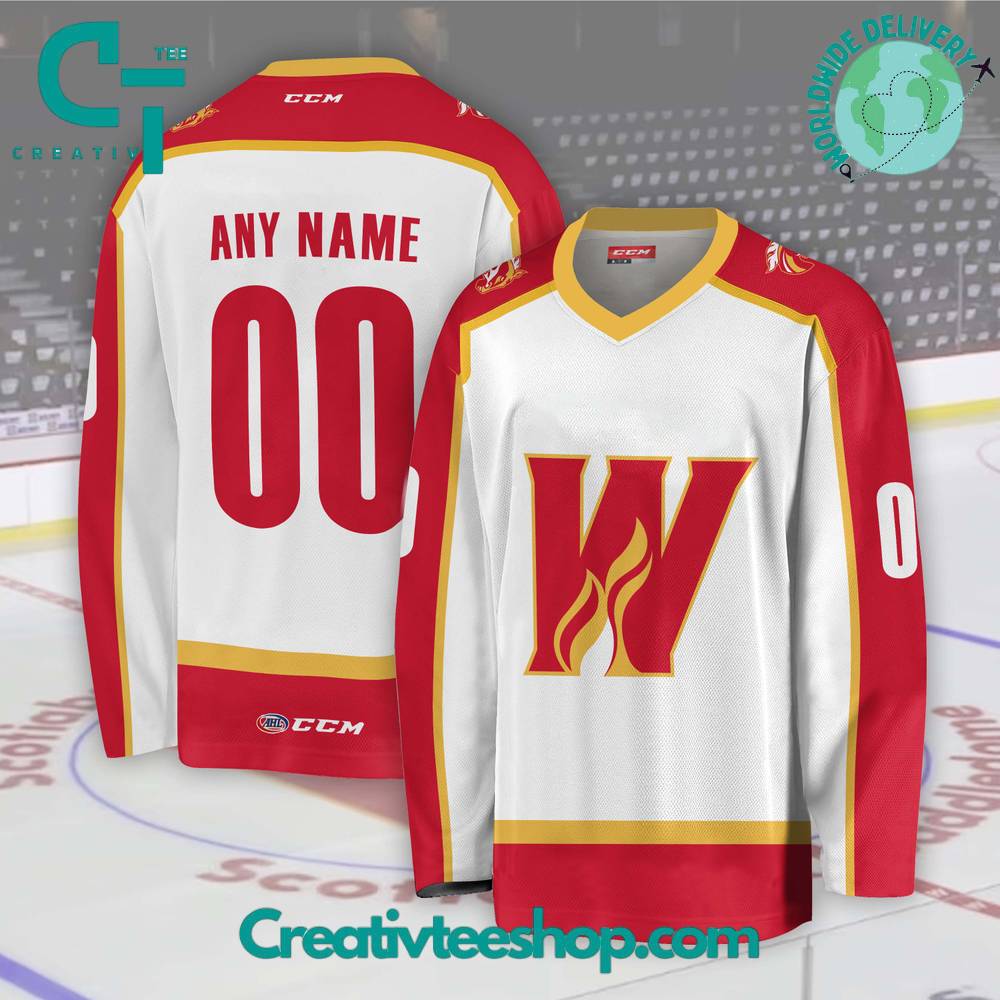 AHL Calgary Wranglers 2024 White Hockey Jersey