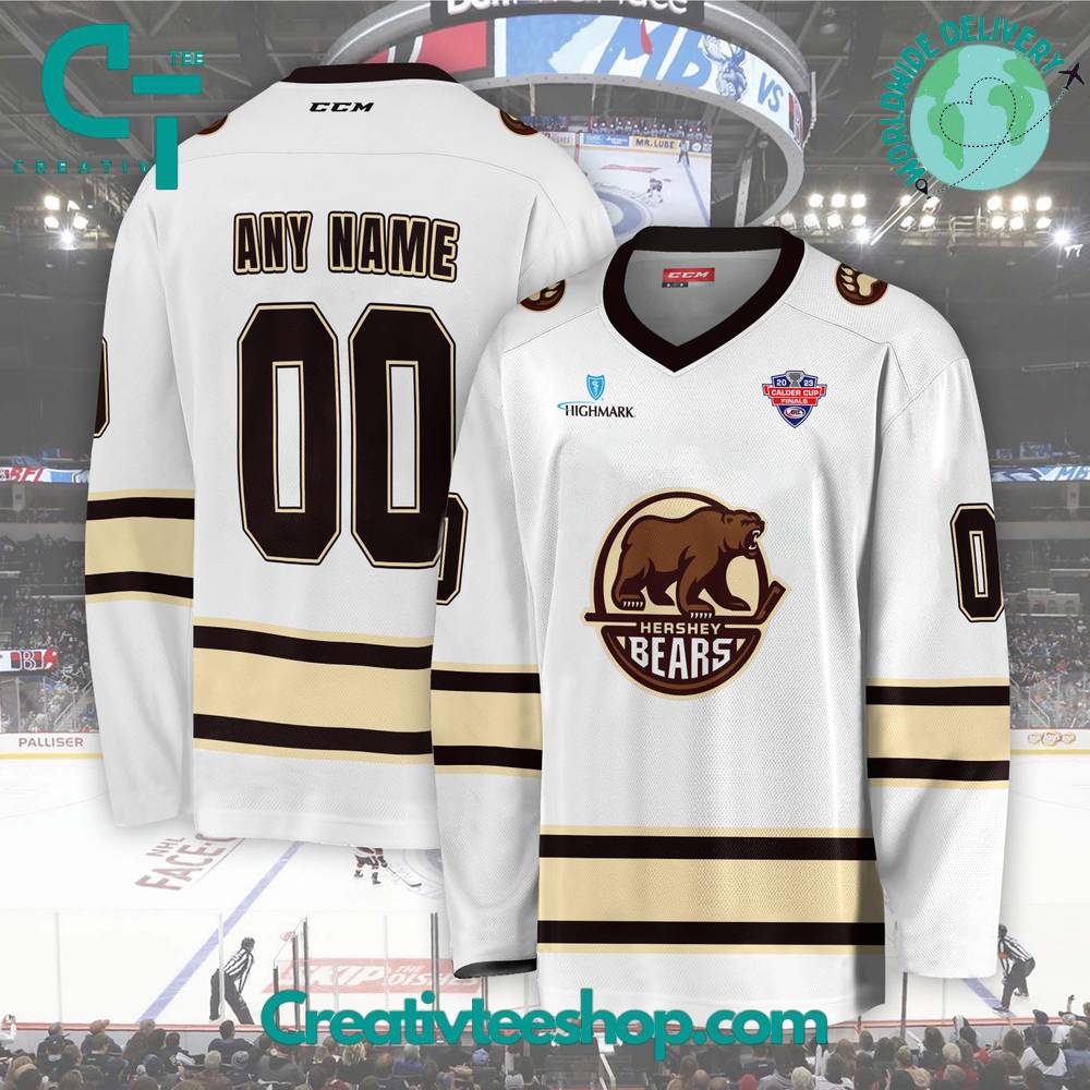 AHL Hershey Bears 2024 White Hockey Jersey