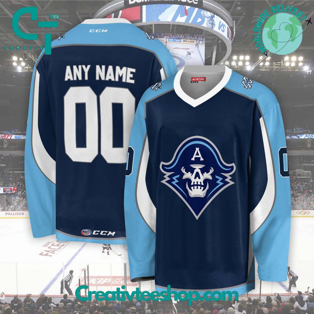 AHL Milwaukee Admirals 2024 Blue Hockey Jersey