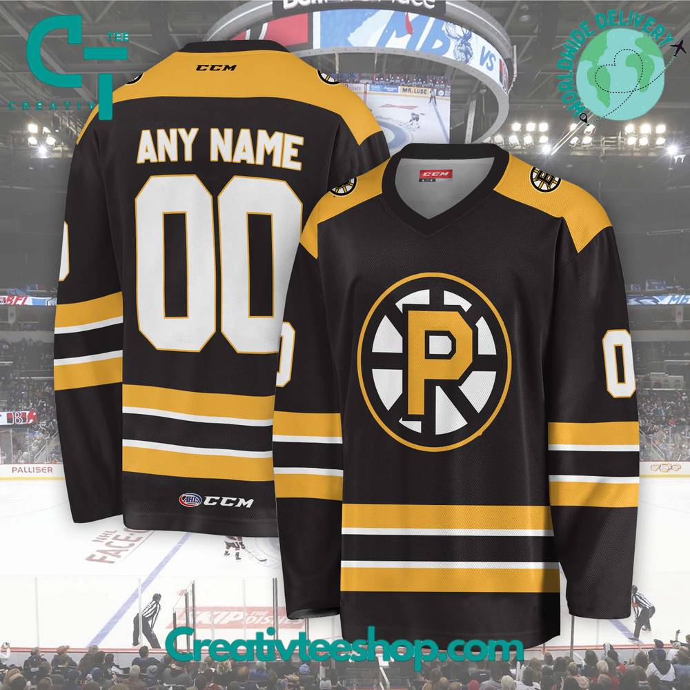 AHL Providence Bruins 2024 Black Hockey Jersey