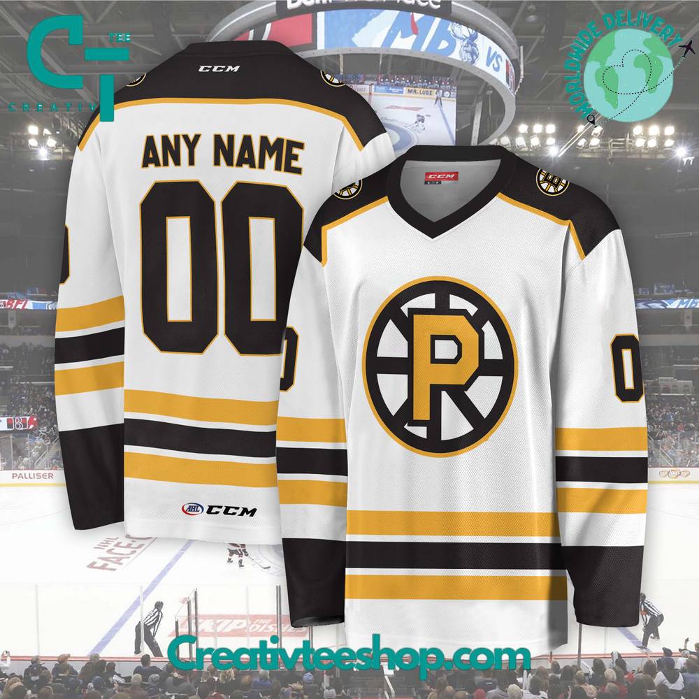 AHL Providence Bruins 2024 White Hockey Jersey
