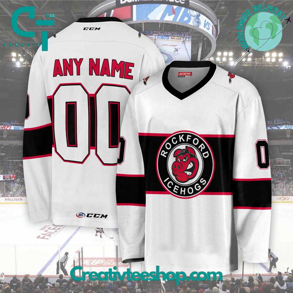 AHL Rockford IceHogs 2024 White Hockey Jersey