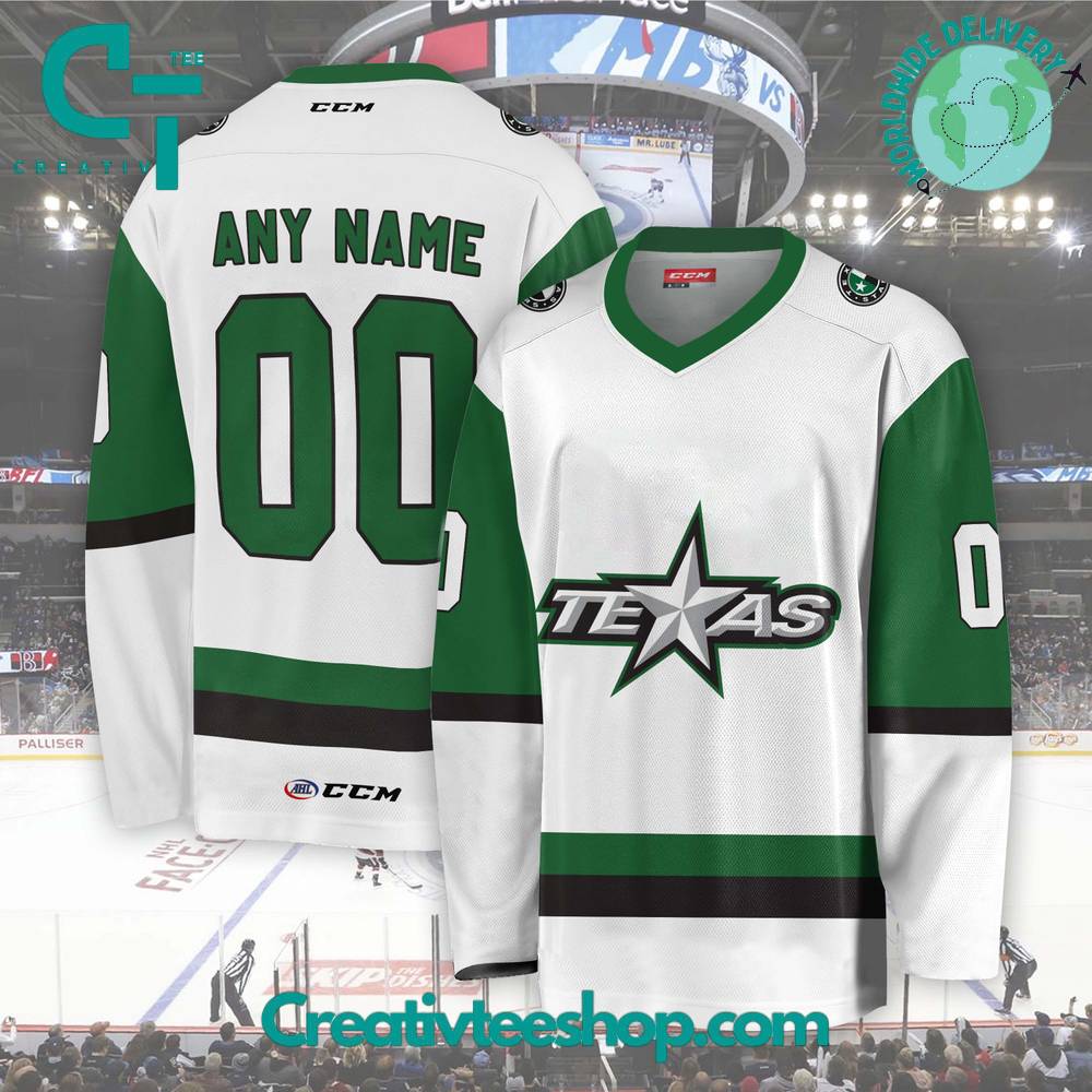 AHL Texas Stars 2024 White Hockey Jersey