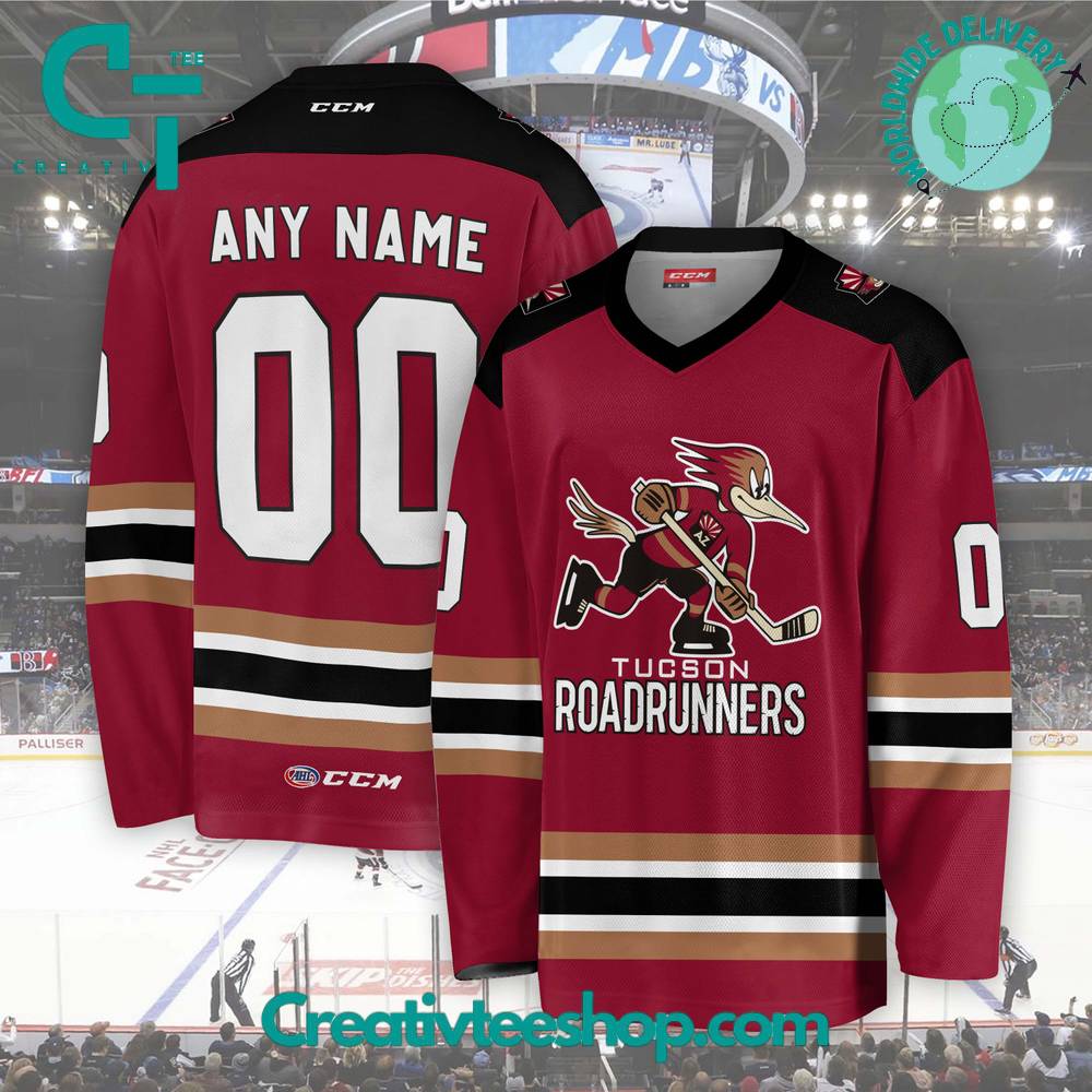 AHL Tucson Roadrunners 2024 Red Hockey Jersey
