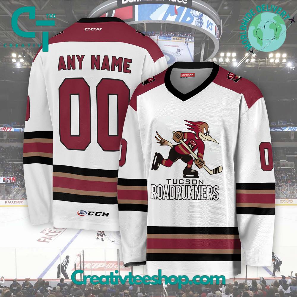 AHL Tucson Roadrunners 2024 White Hockey Jersey