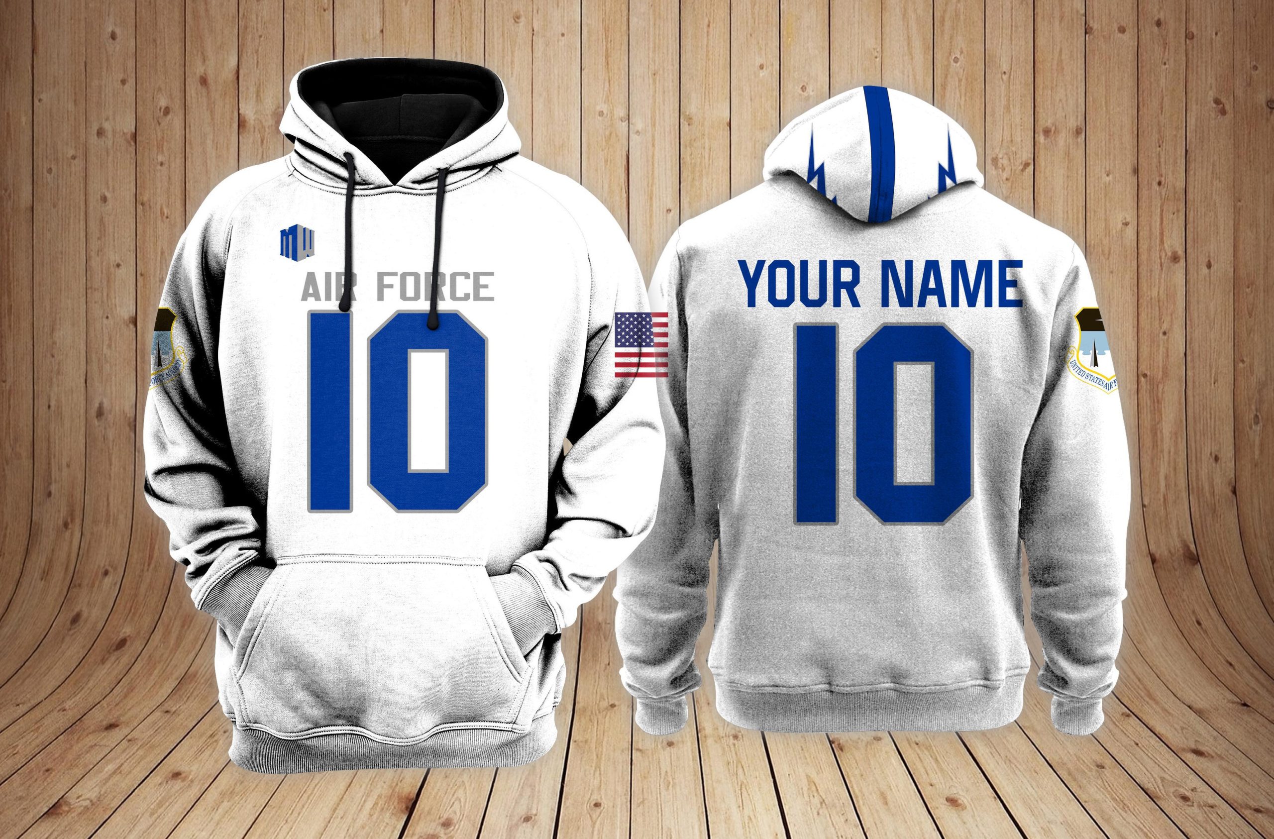 Air Force Falcons Football NCAA Custom 3D Hoodie PT24016