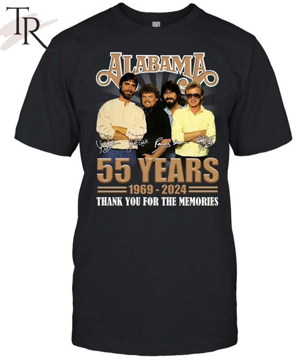 Alabama 55 Years 1969 - 2024 Thank You For The Memories T-Shirt