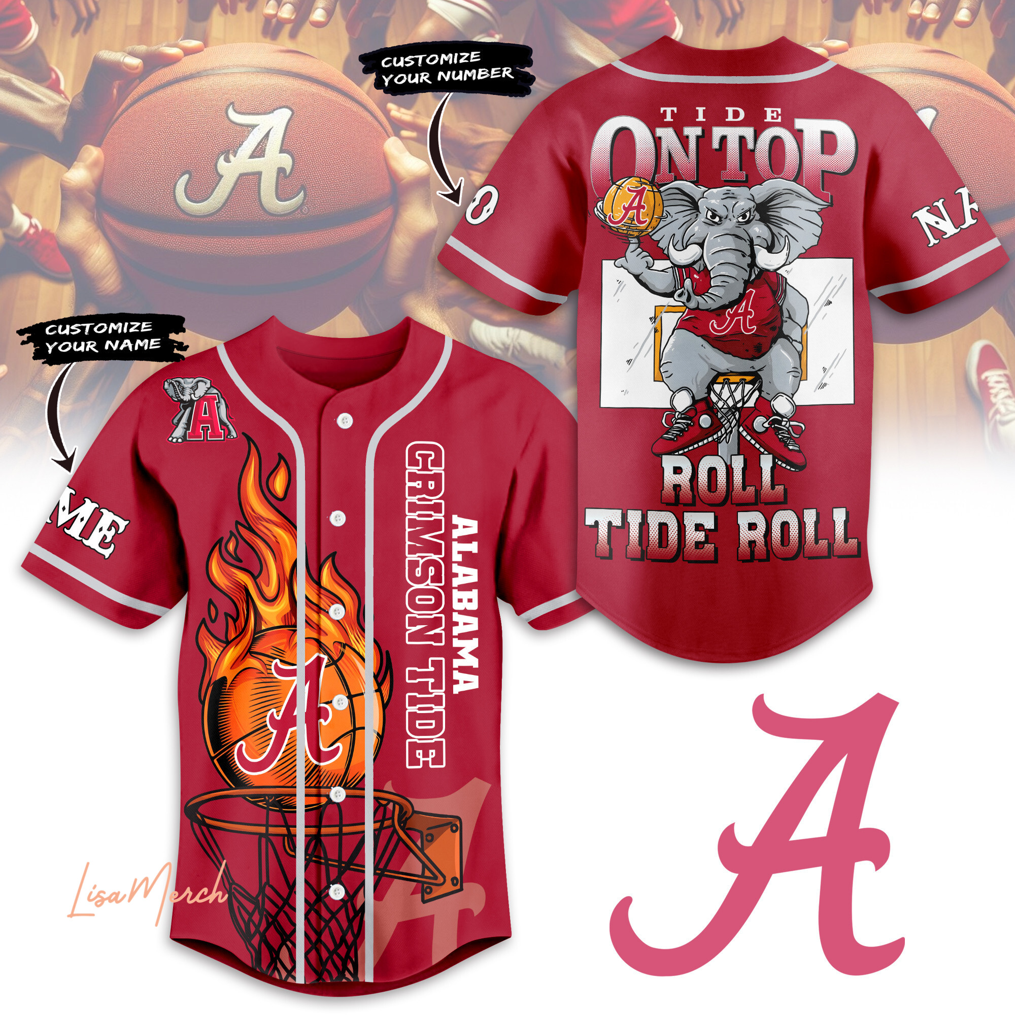 Alabama Crimson Tide Baseball Jersey For Fans