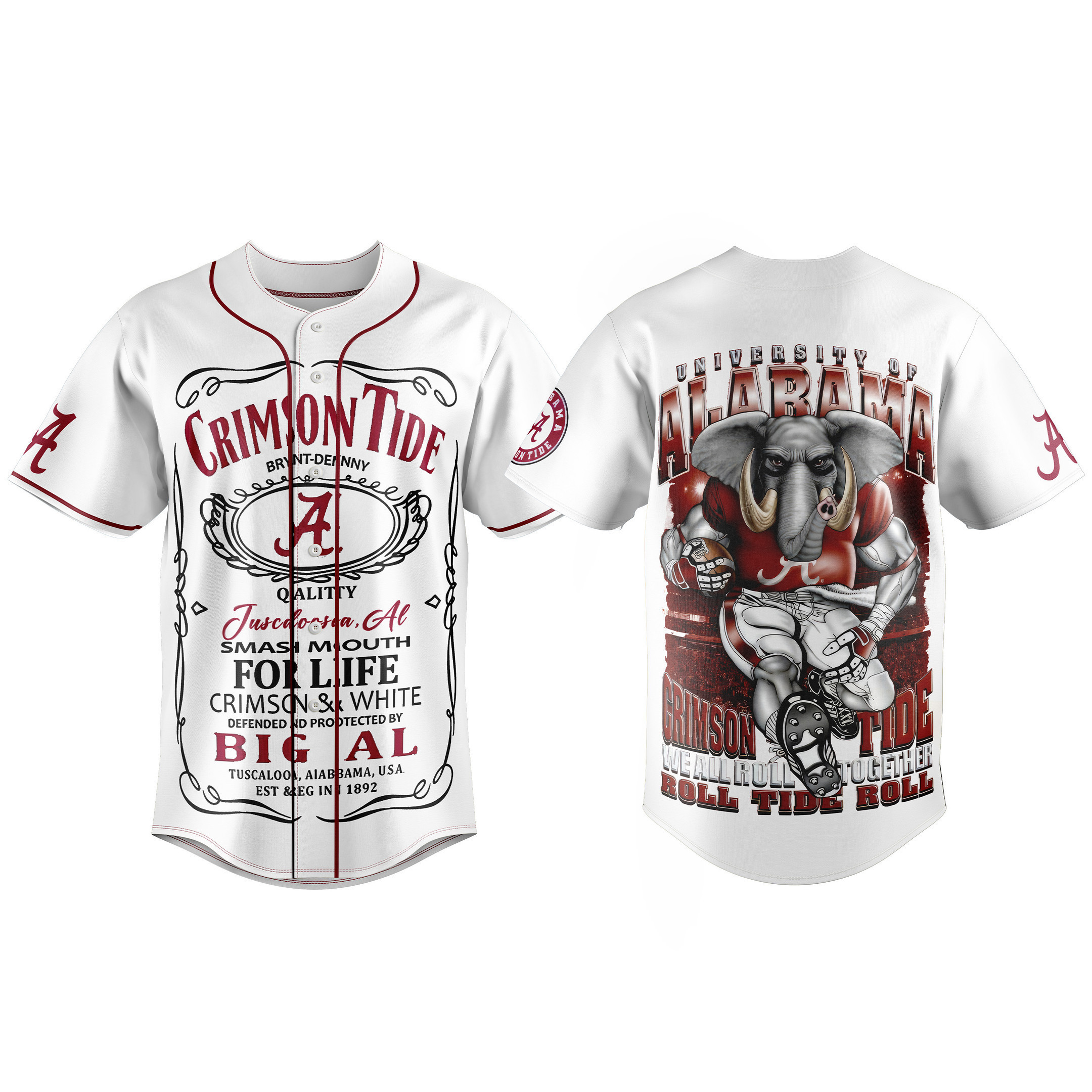 Alabama Crimson Tide Baseball Jersey For Fans