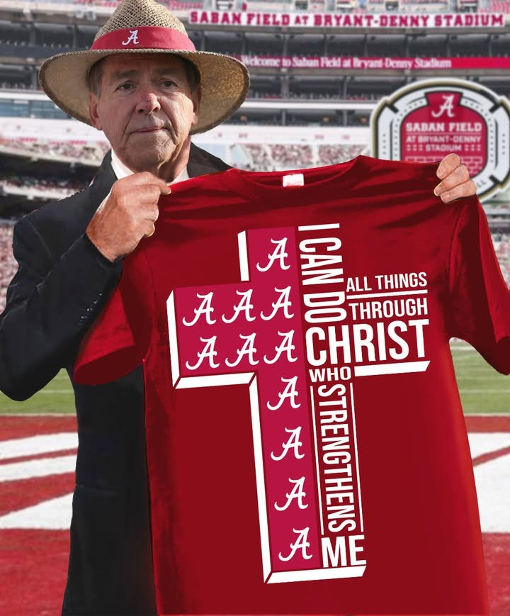 Alabama Crimson Tide I Can Do All Things Through Christ T-Shirt Alabama Crimson Tide Merch
