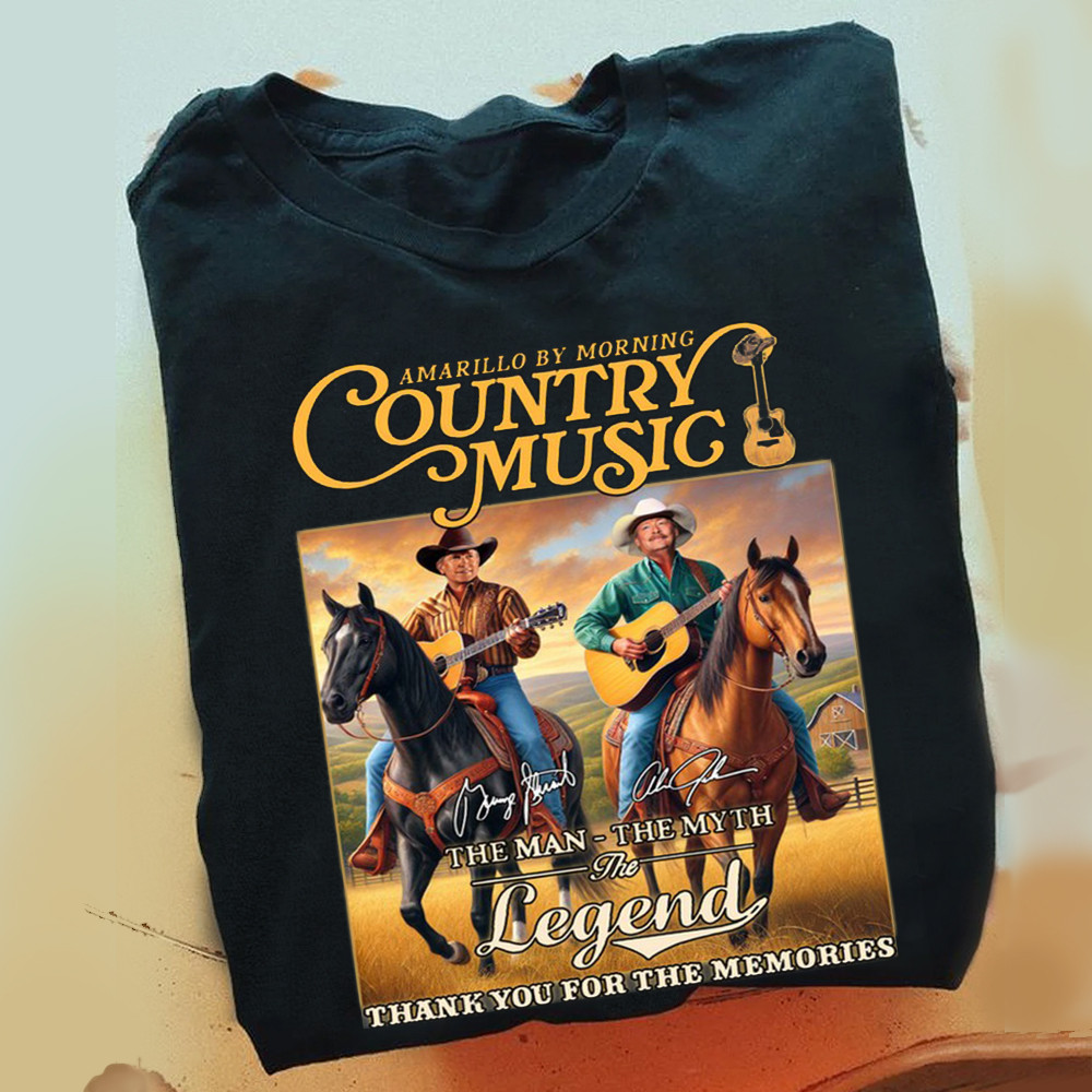Alan Jackson And George Strait T-Shirt The Man The Myth The Legend Thank You For The Memories