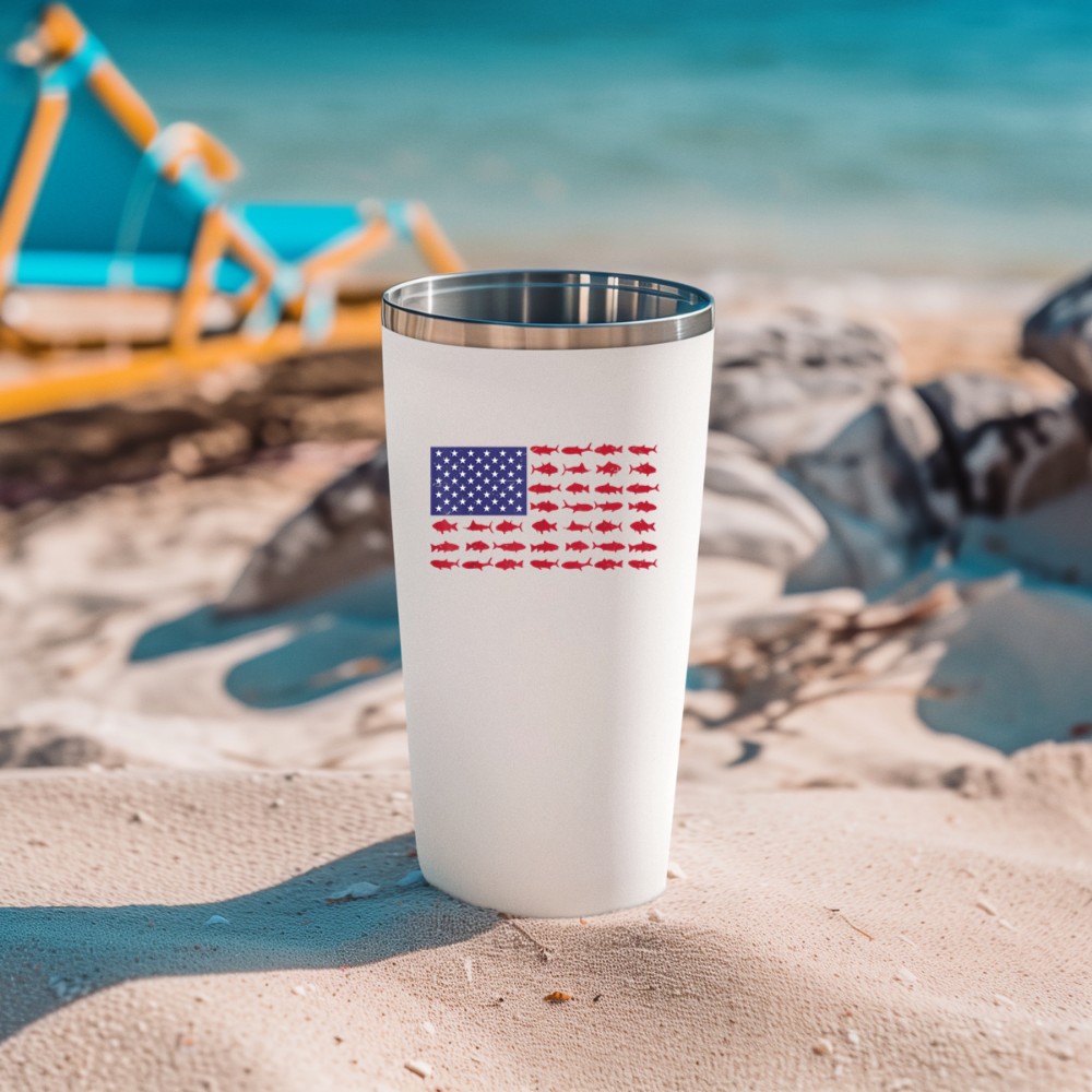 American Flag Bass Fishing Kid Boy Youth Women Men Patriotic Tumbler