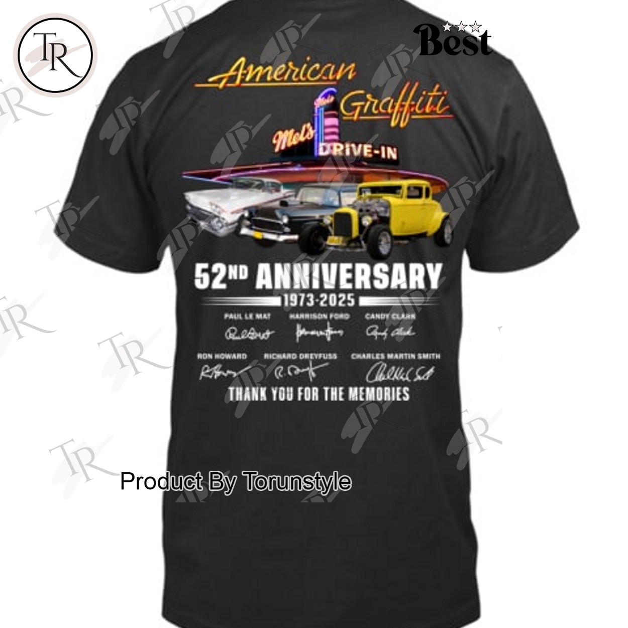 American Graffiti 52nd Anniversary 1973-2025 "Met's Drive-In" Thank You For The Memories T-Shirt