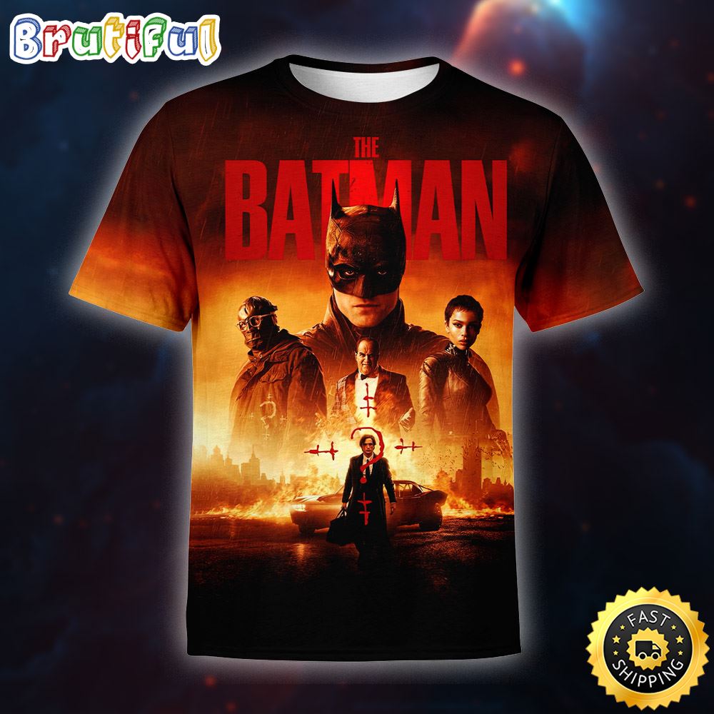 American Superhero The Batman Poster 3d T-Shirt All Over Print Shirts