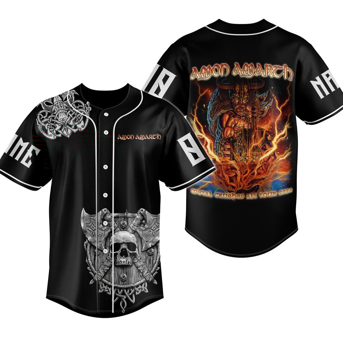 Amon Amarth Baseball Jersey For Fans