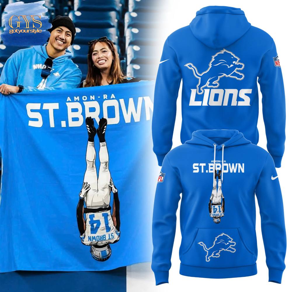 Amon-Ra St Brown Detroit Lions Limited Edition Blue Hoodie