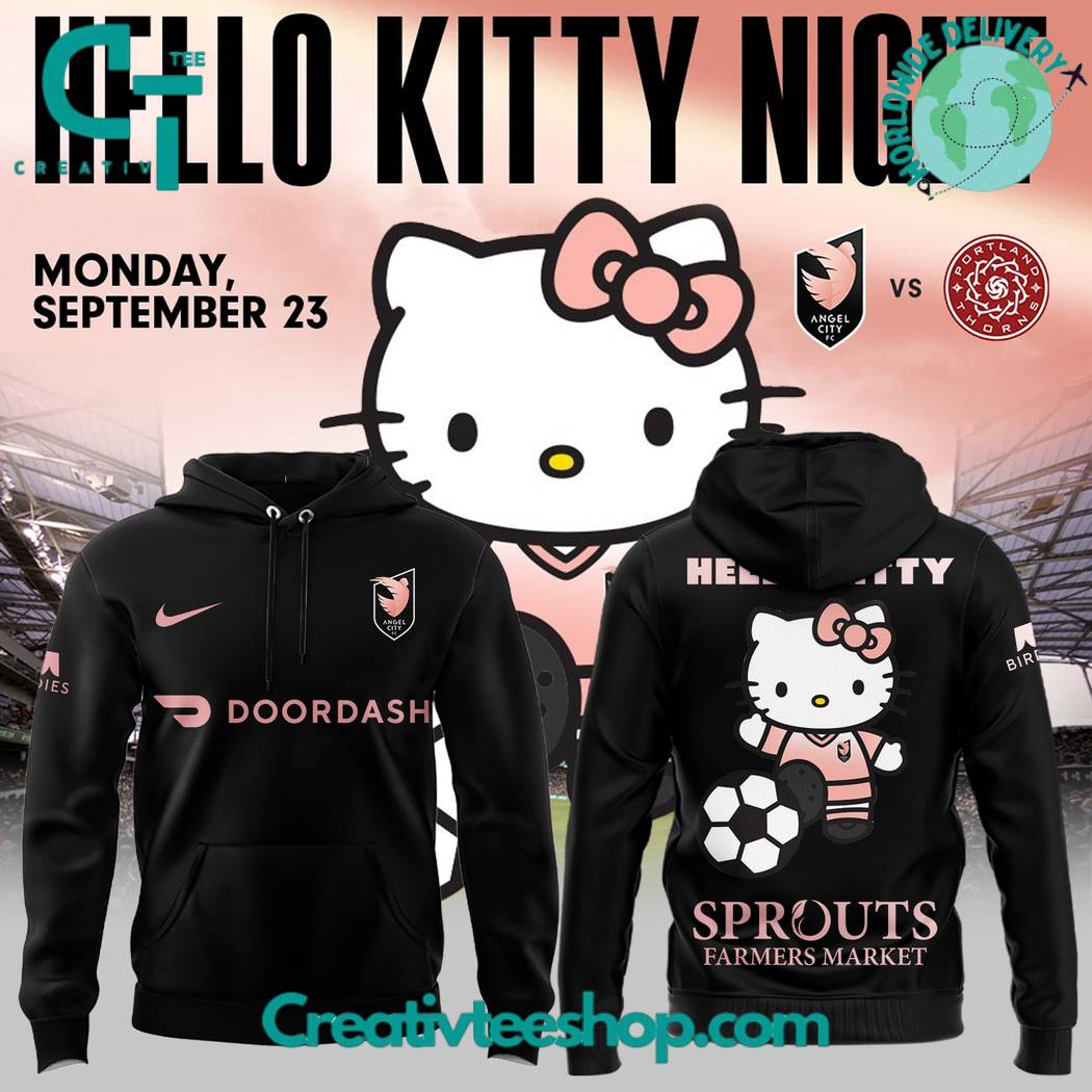 Angel City FC x Hello Kitty Night Black Hoodie
