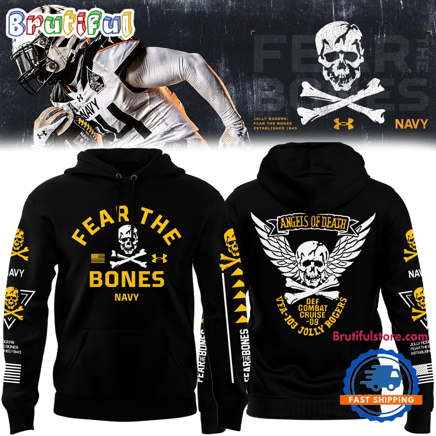 Angel Of Death Jolly Rogers Navy Midshipmen Hoodie Shirt