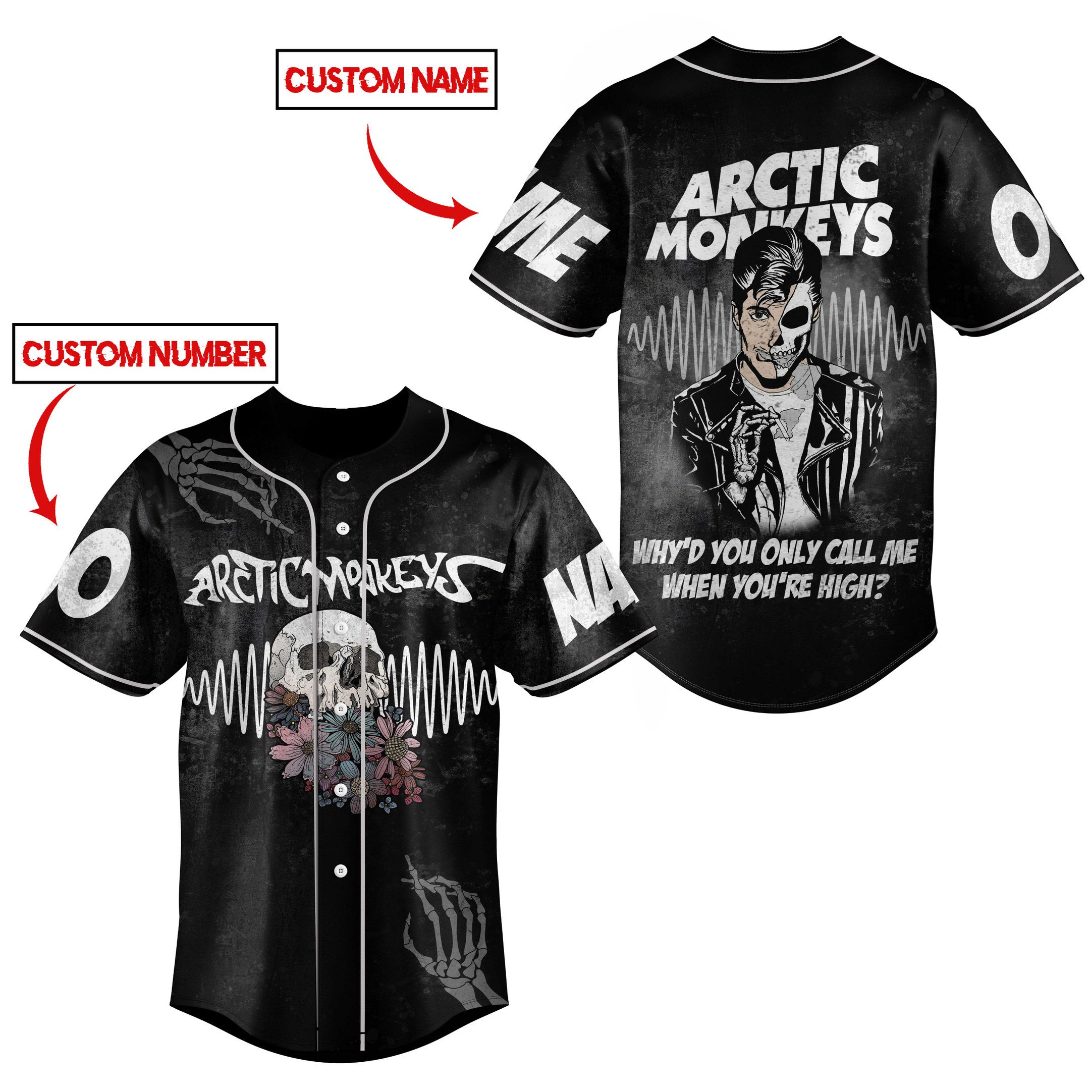 Arctic Monkeys Baseball Jersey For Fans