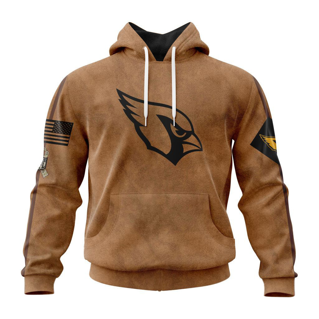 Arizona Cardinals Basic Brown NFL 3D Hoodie