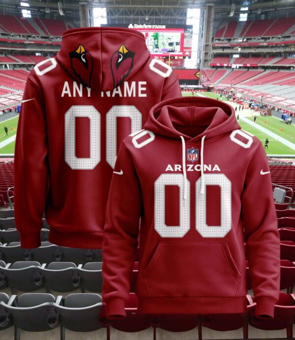Arizona Cardinals Custom Name And Number 3D Hoodie Version 167