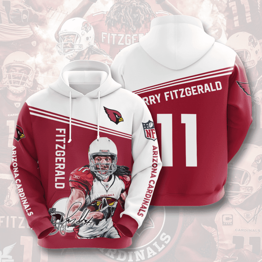 Arizona Cardinals Fitzgerald 11 Hoodie  Zip Hoodie Version 2990