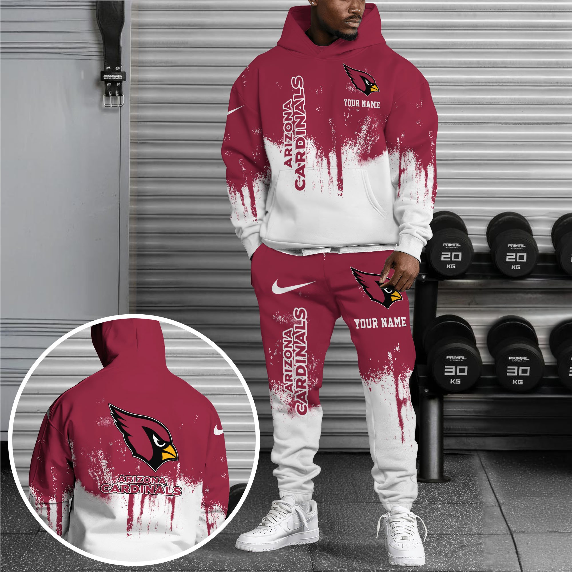 Arizona Cardinals Hoodie Sweatpants Set Custom Your name, Sport Hoodie Sweatpants Set, Sport Gifts For Fan Premium Merchandise