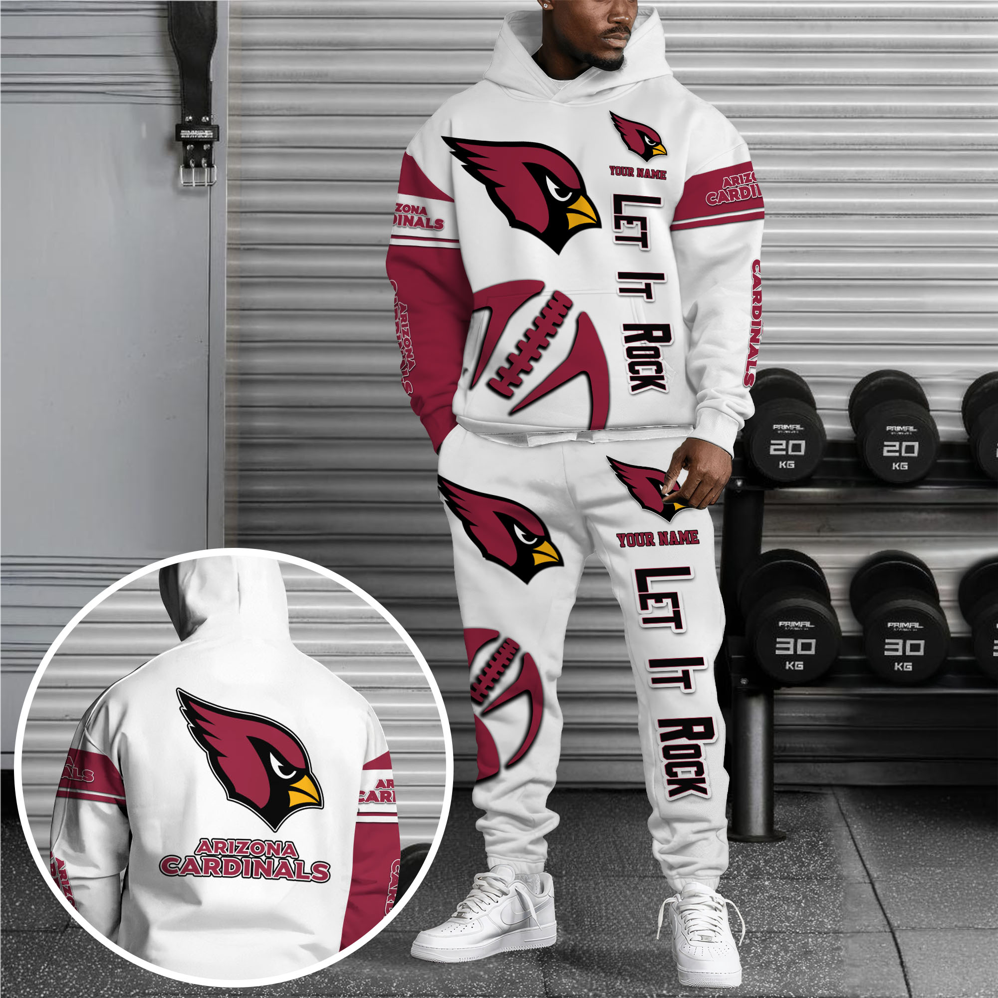 Arizona Cardinals Hoodie Sweatpants Set Custom Your name, Sport Hoodie Sweatpants Set, Sport Gifts For Fan Premium Merchandise