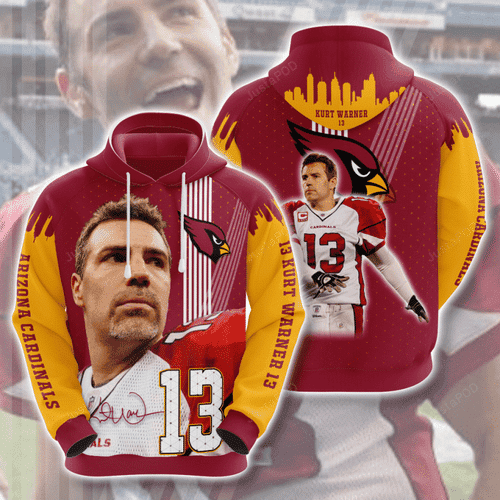 Arizona Cardinals Kurt Warner Hoodie  Zip Hoodie