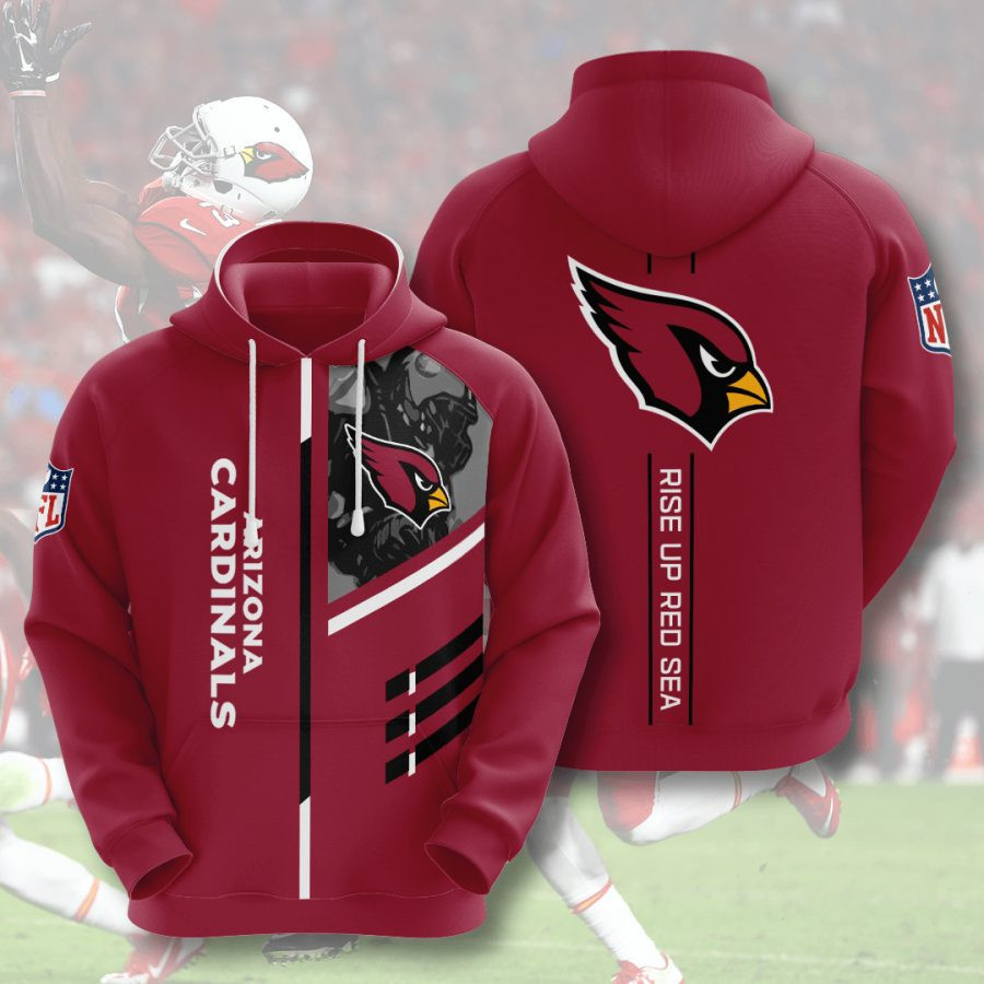 Arizona Cardinals Rise Up Red Sea Unisex 3D Hoodie