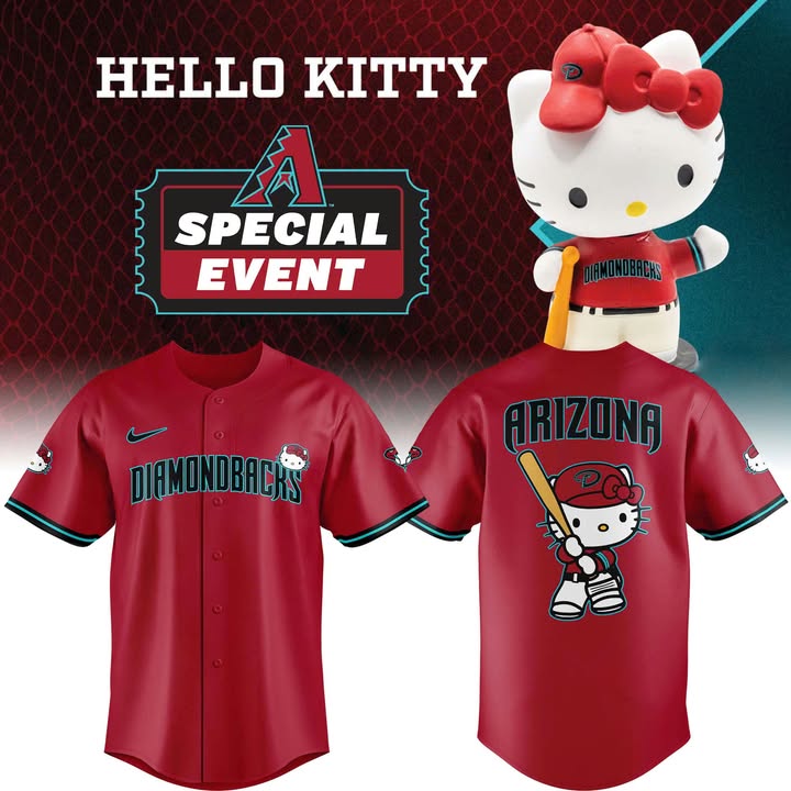Arizona Diamondbacks Hello Kitty Jersey Baseball Fatherâ€™s Day Gifts
