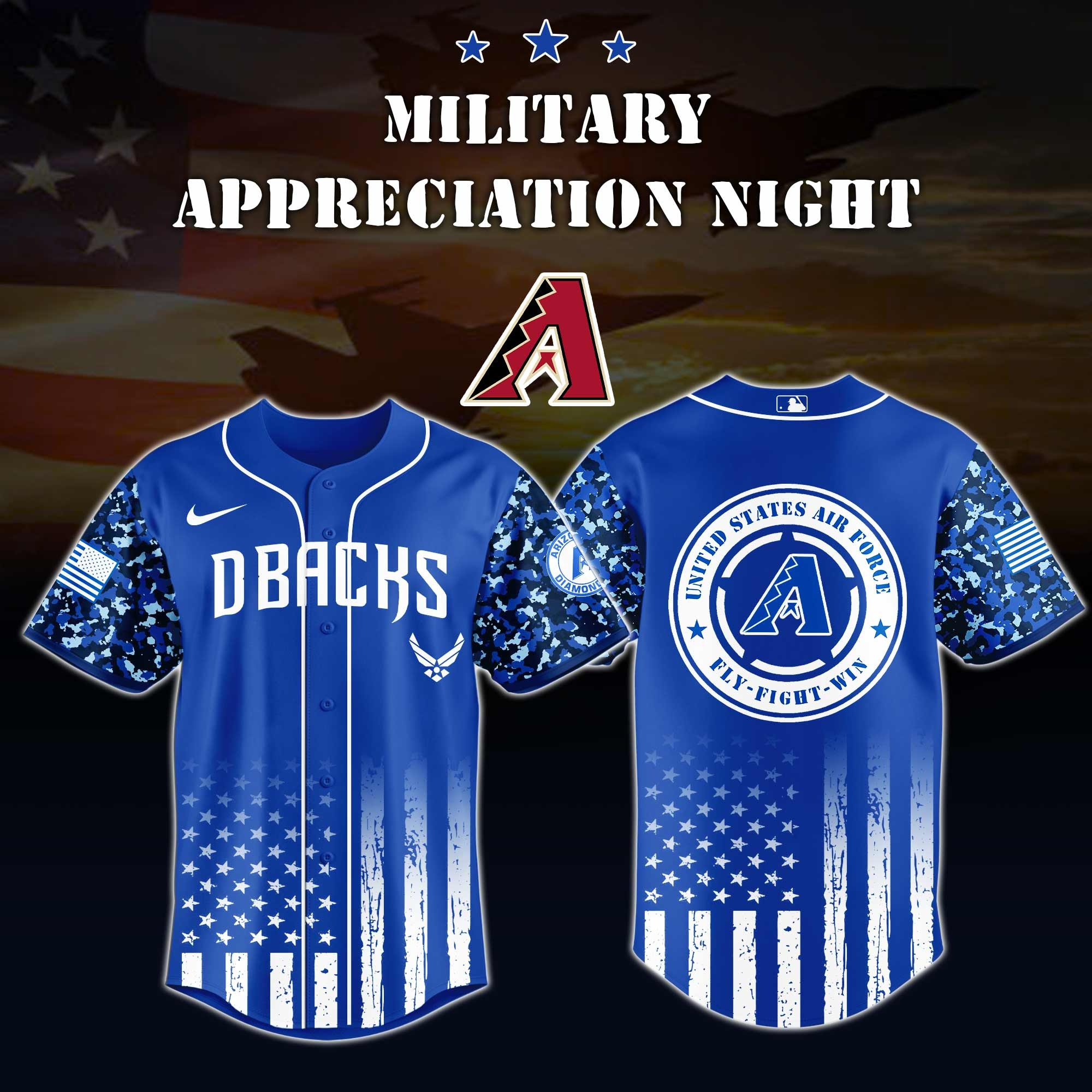Arizona Diamondbacks MLB x Air Force Military Appreciation Night Jersey s Arizona Diamondbacks Merch