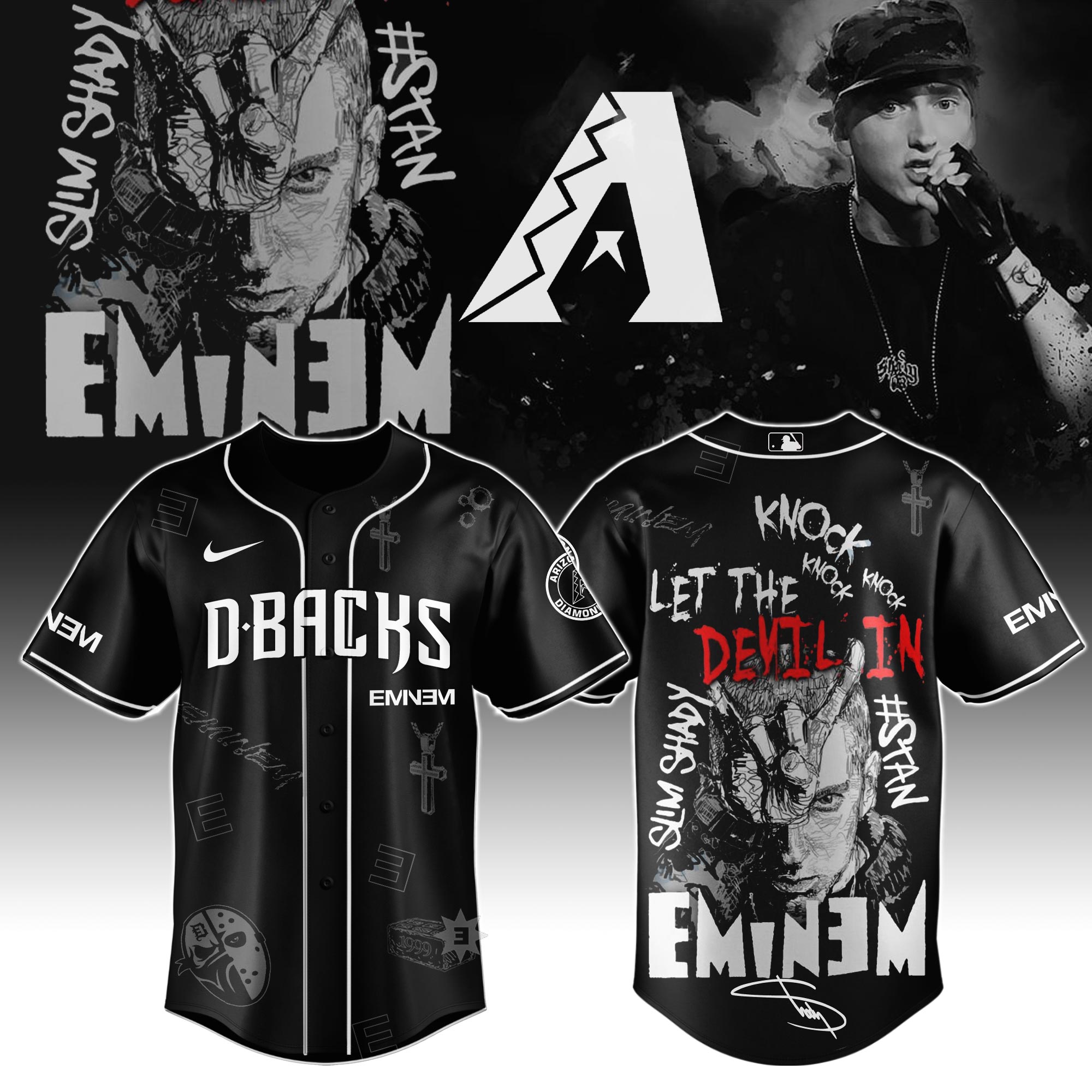 Arizona Diamondbacks MLB x Eminem Stans' To Launch In Theatres Worldwide Personalized Baseball Jersey For Fans
