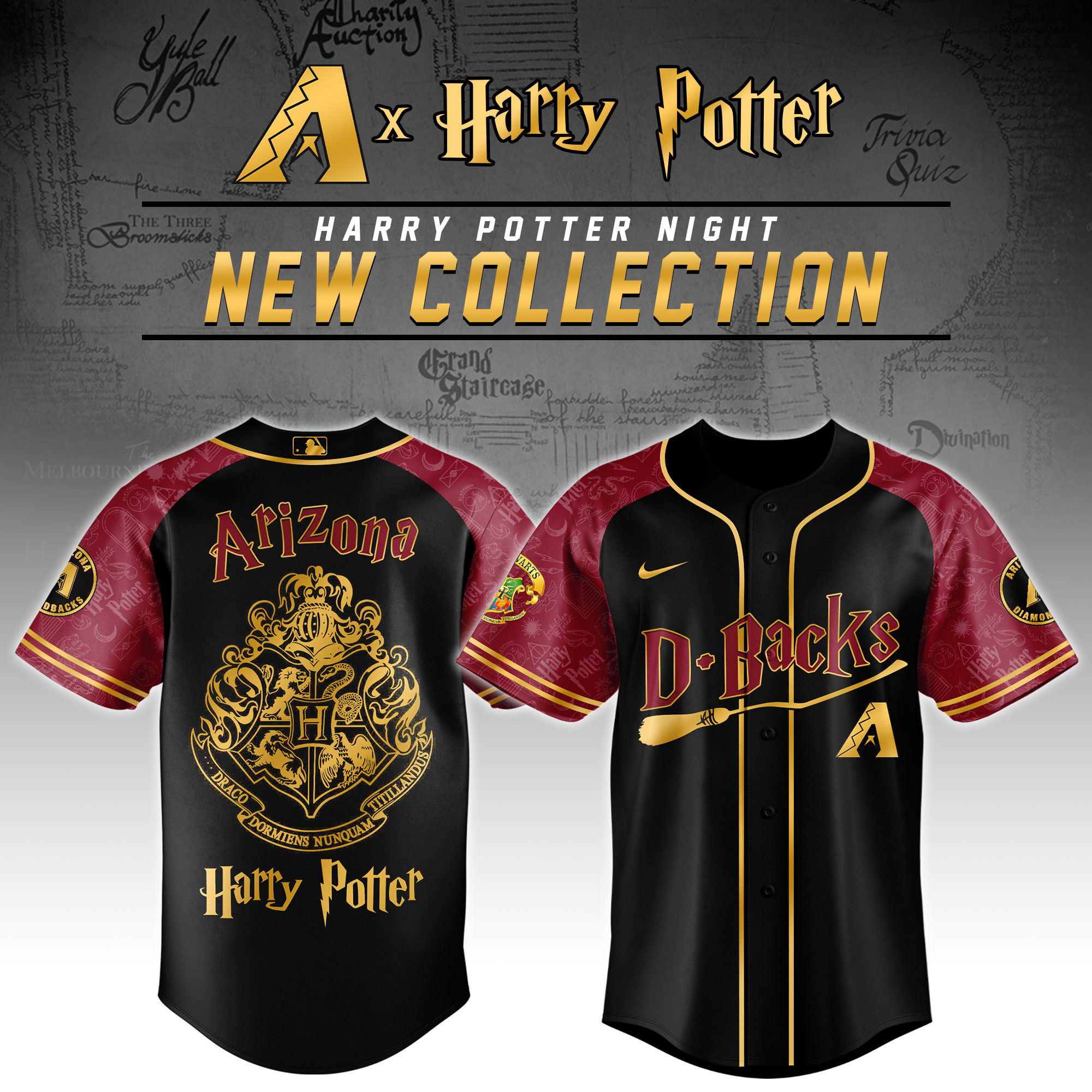 Arizona Diamondbacks MLB x Harry Potter Night Personalized New Baseball Jersey For Fans