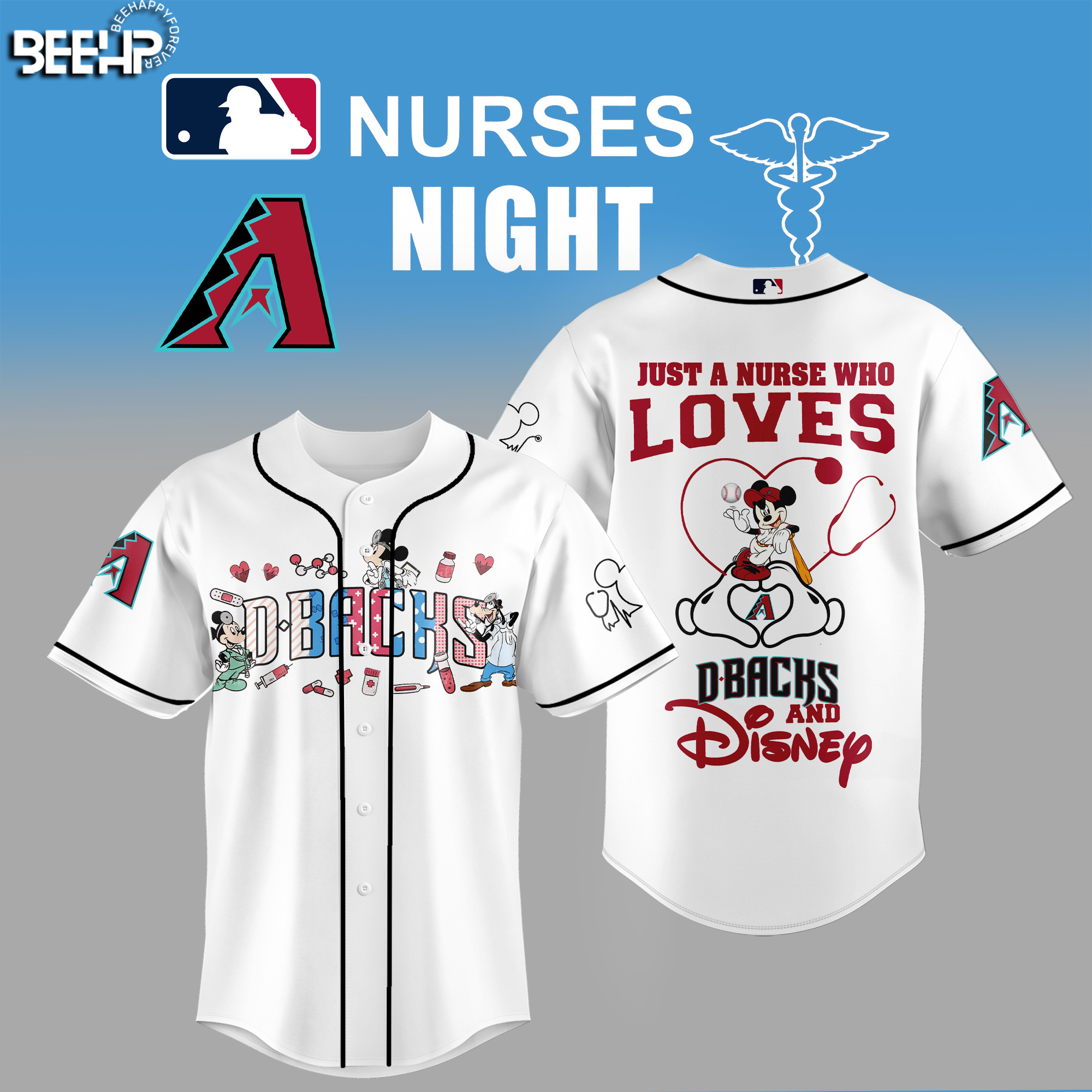 Arizona Diamondbacks MLB x Nurse Personalized Baseball Jersey For Fan
