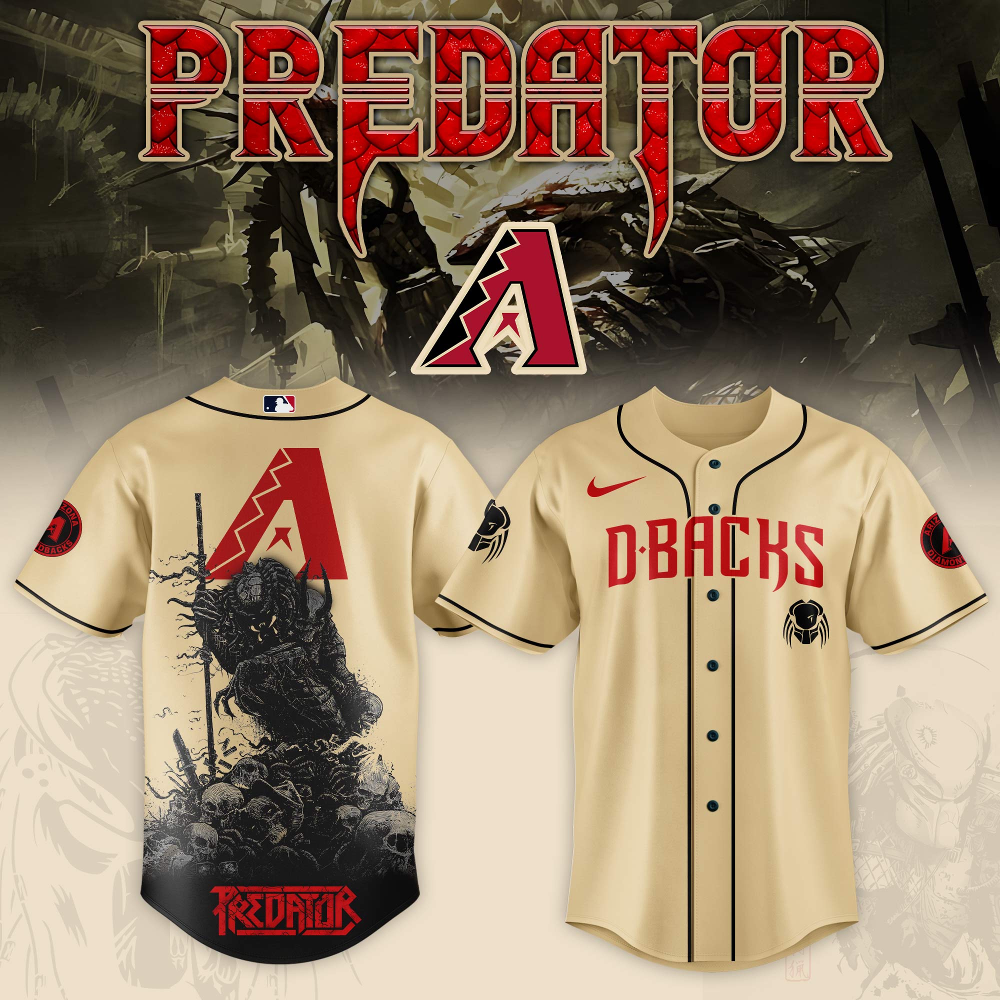 Arizona Diamondbacks MLB x Predator Personalized Baseball Jersey For Fans