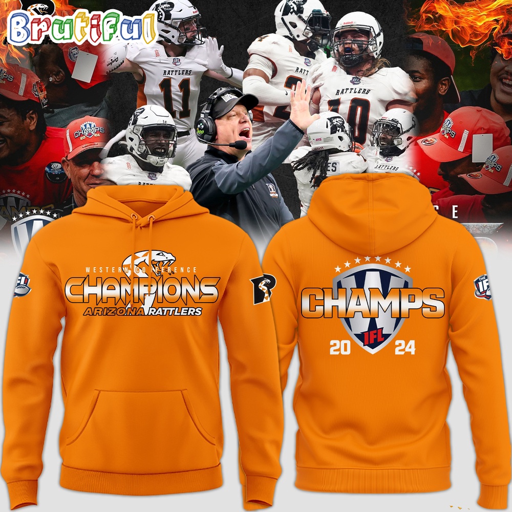 Arizona Rattlers Western Conferece Indoor Football League Champions 2024 Hoodie