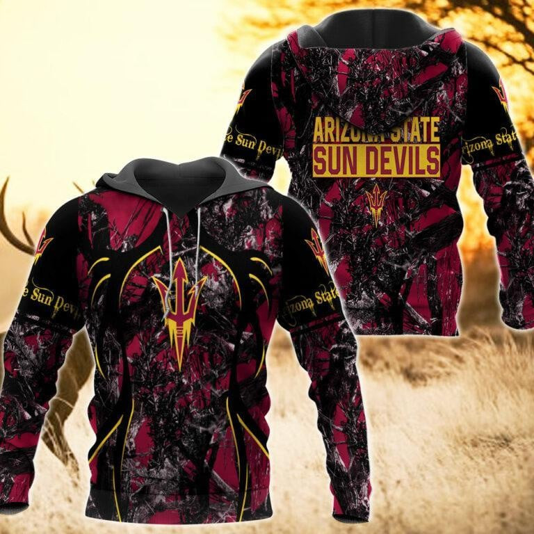 Arizona State Sun Devils Camo Hunting 3D printed Sweatshirt Hoodie Zipped Hoodie