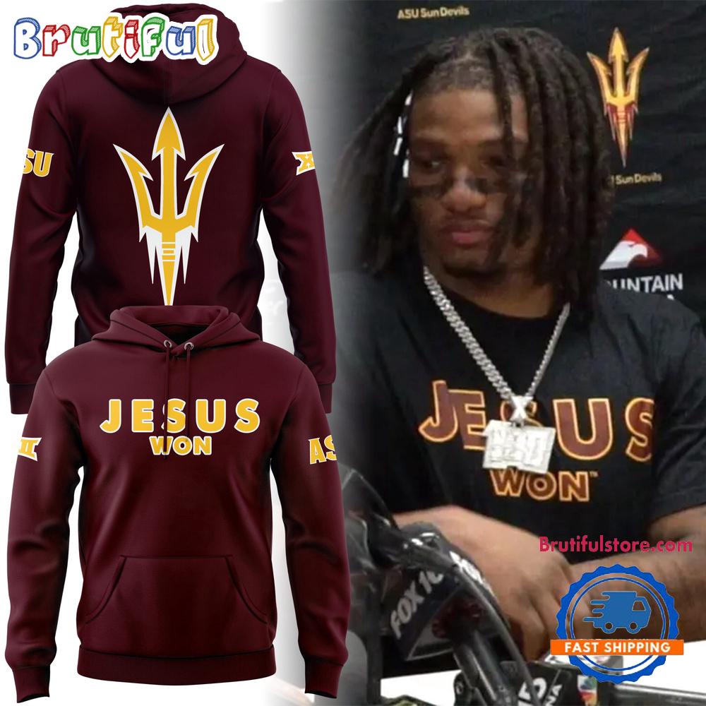 Arizona State Sun Devils JESUS WON Limited Edition New Hoodie