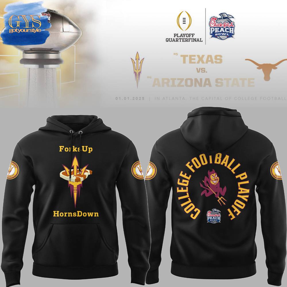 Arizona State Sun Devils NCAA 2024 Forks Up Horns Down Hoodie