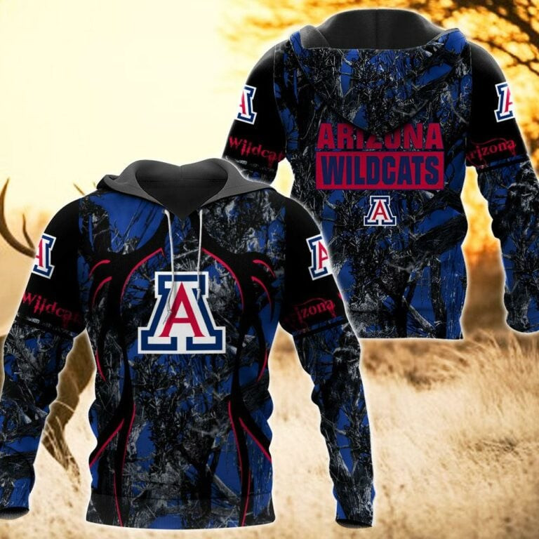 Arizona Wildcats Camo Hunting 3D printed Sweatshirt Hoodie Zipped Hoodie
