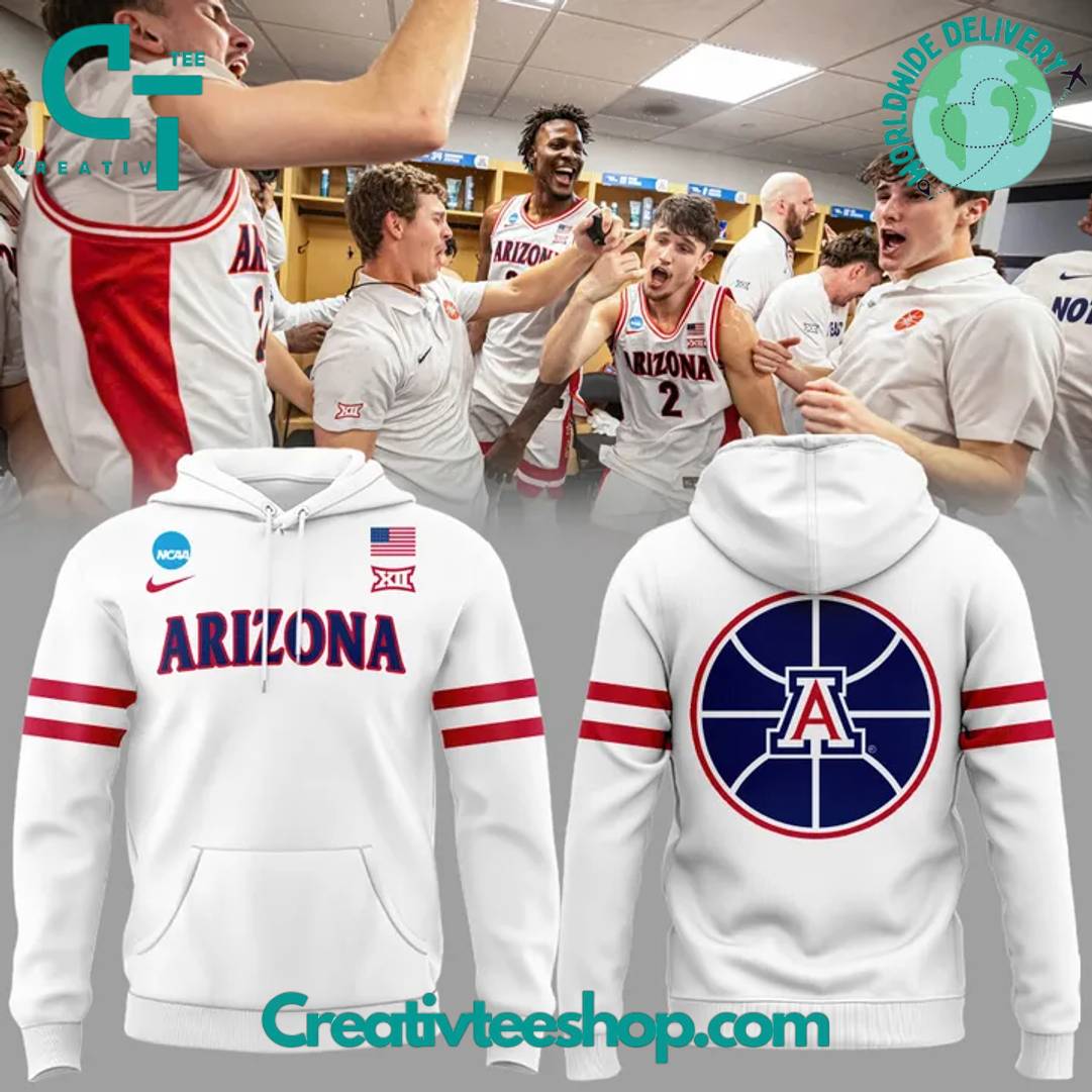 Arizona Wildcats March Madness 2025 Special White Hoodie