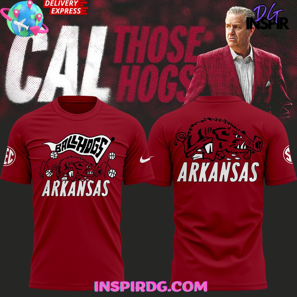 Arkansas Razorbacks BallHogs 2025 Red T-Shirt Premium Merchandise