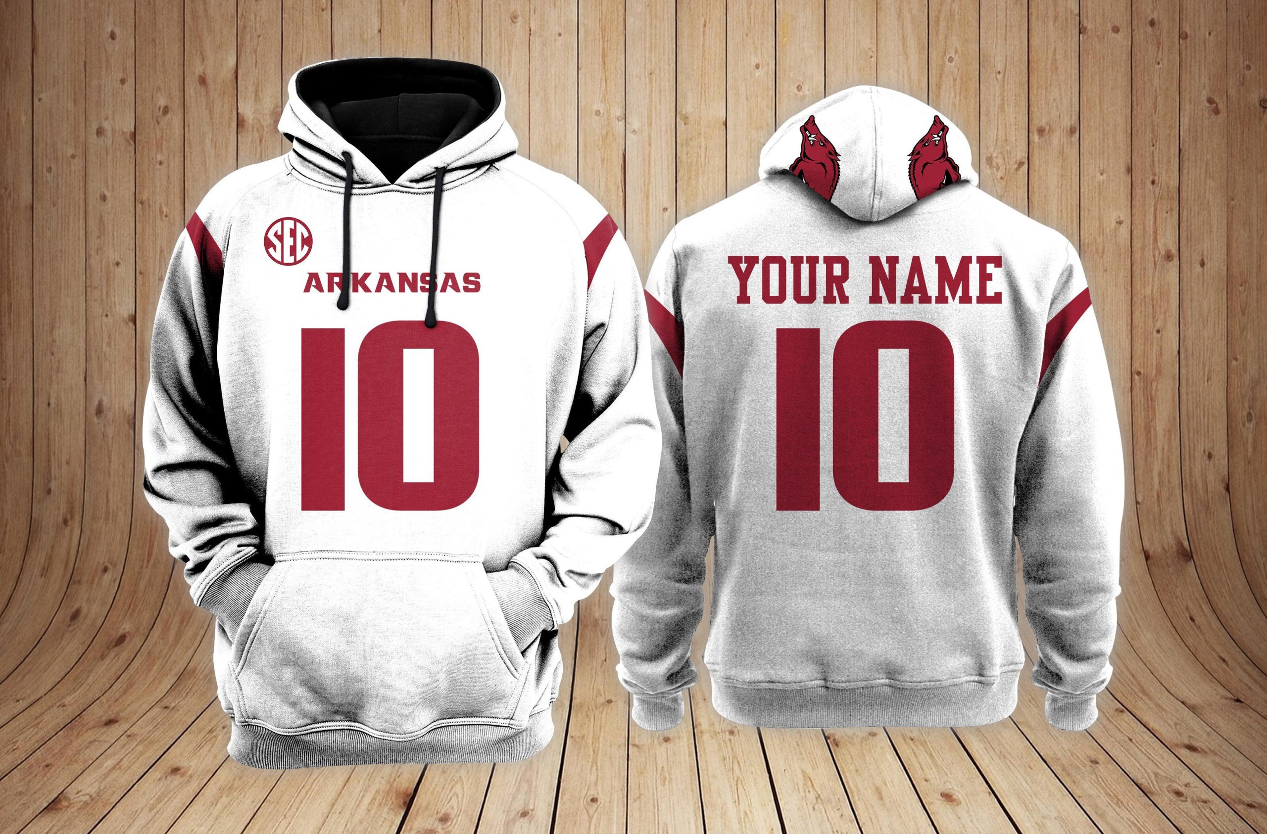 Arkansas Razorbacks Football NCAA Custom 3D Hoodie MkPT24045